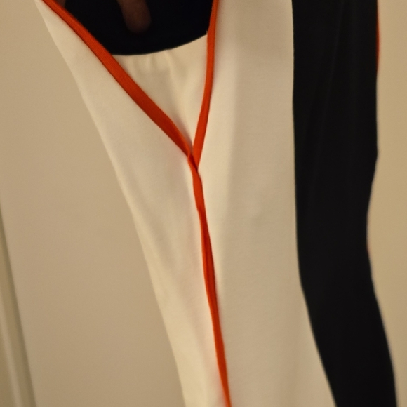 NWOT Anthropologie Mauve Black and White Colorblock Midi Dress - Picture 8 of 8